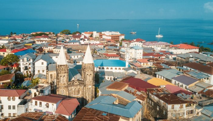 view of the stone town in Zanzibar