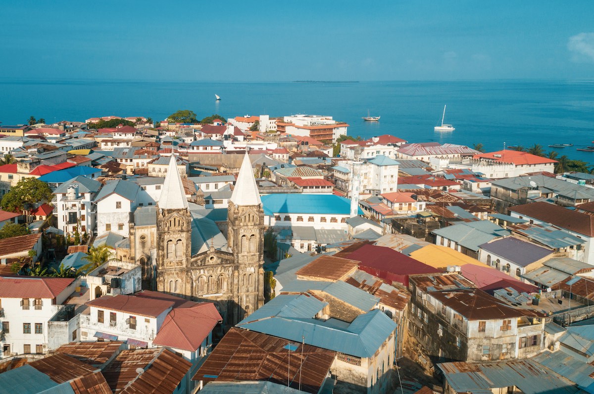 view of the stone town in Zanzibar